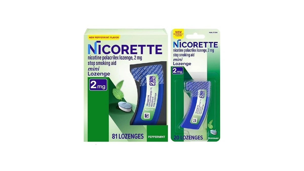 Nicorette Mini Nicotine Lozenges, 2 Mg Stop-smoking Aid, Peppermint Flavor,