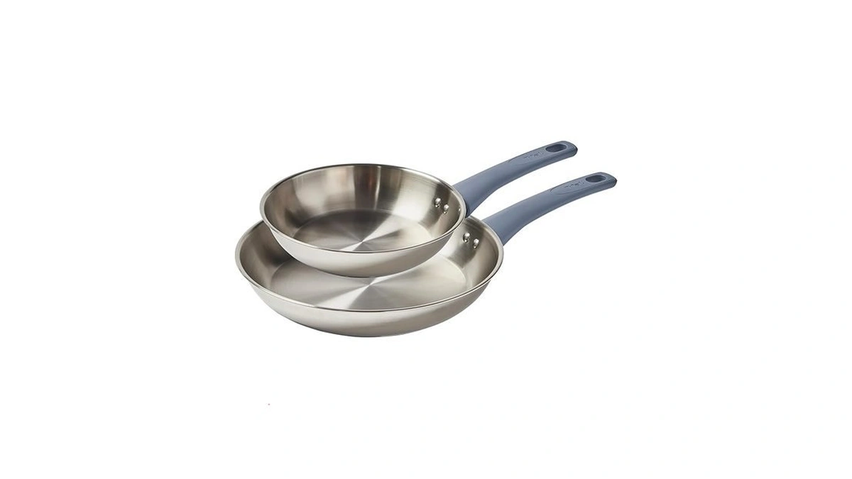 T-fal Essentials Stainless Steel Cookware Set, 2-piece 8" And 10.5",