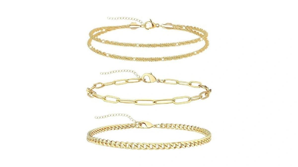 Nanafast Women's Ankle Bracelets, Sparkling Multi-layer Ankle Bracelets For Women,