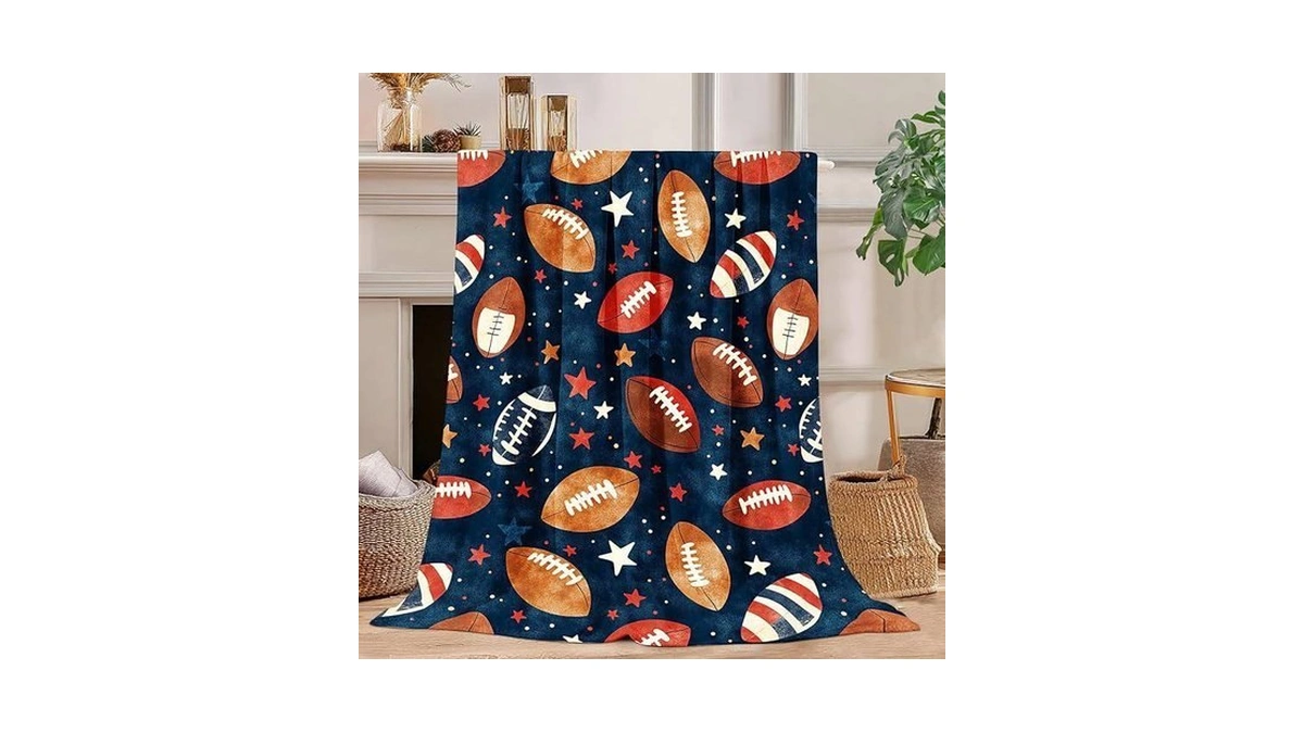 Football Blanket Football Throw Blanket Super Soft Plush Flannel Fleece