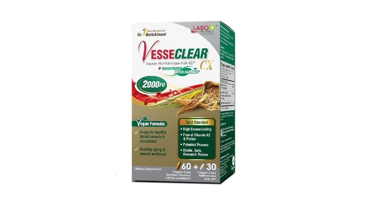 Labo Nutrition Vesseclear Cx: Nattokinase Nsk-sd + Gamma Oryzanol For