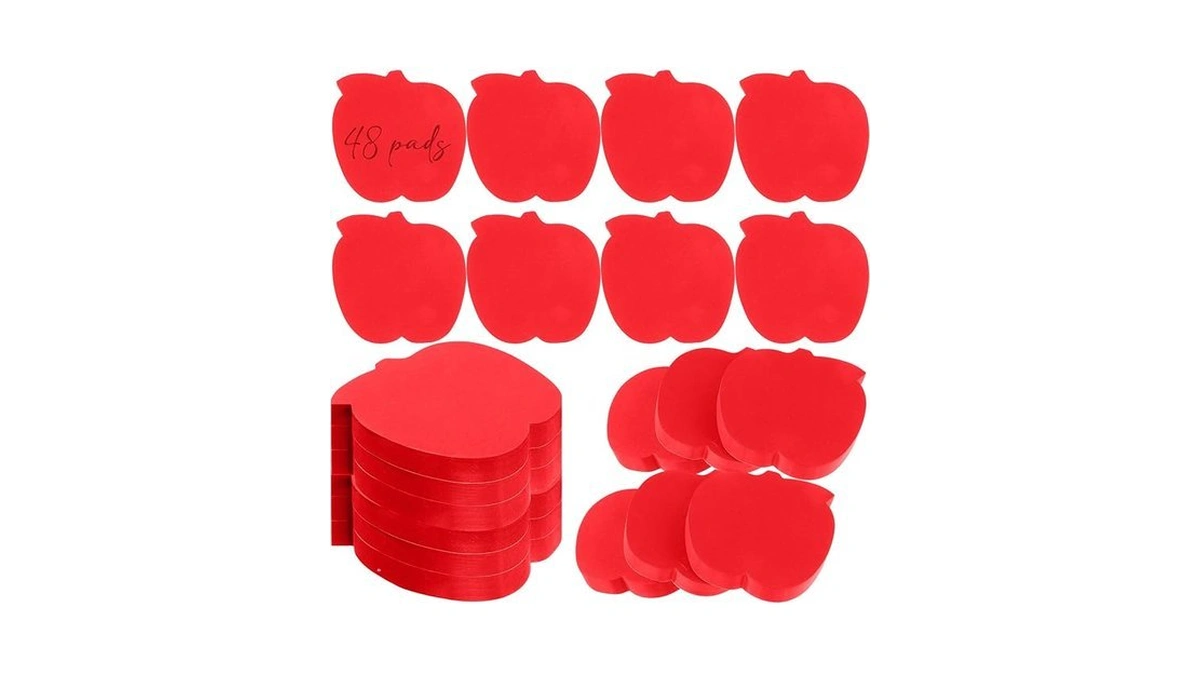 Kolldenn 4800 Sheets Back To School Sticky Notes Apple Shaped