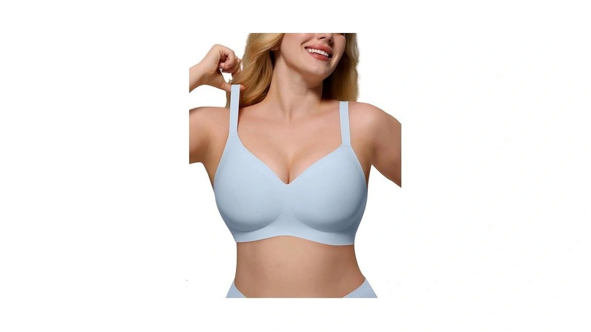 As Fairy Womens Soft Comfortable No Underwire Bras V Neck