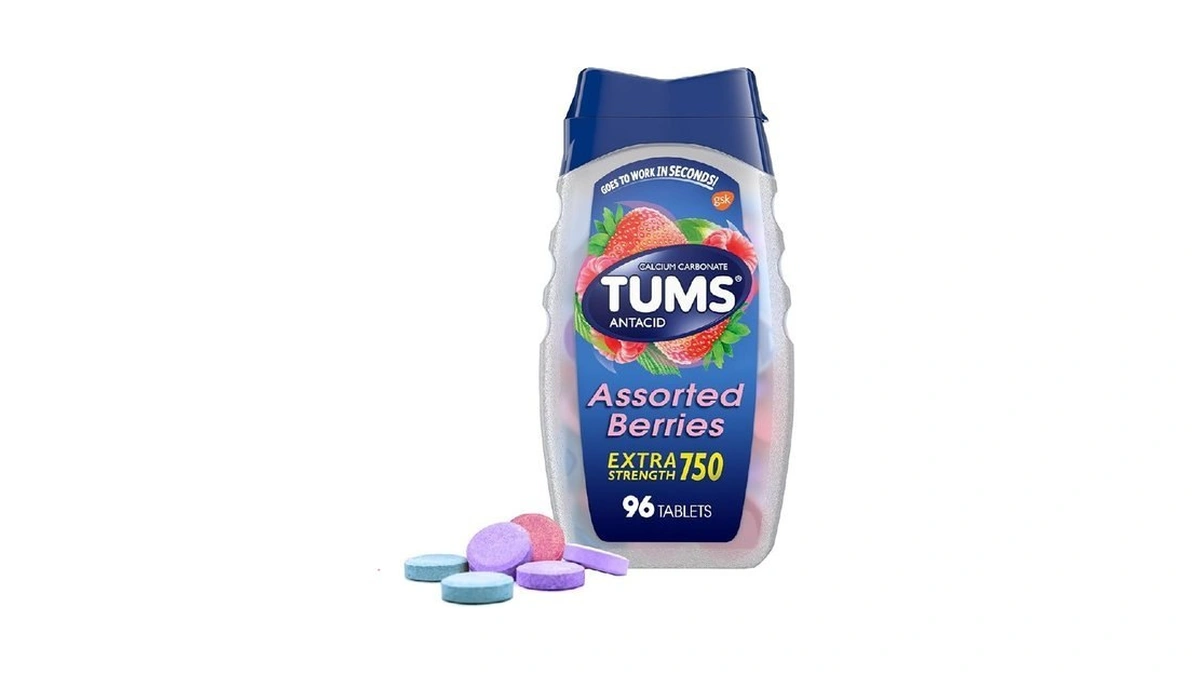 Tums Extra Strength Assorted Berries Antacid Tablets For Heartburn Relief,