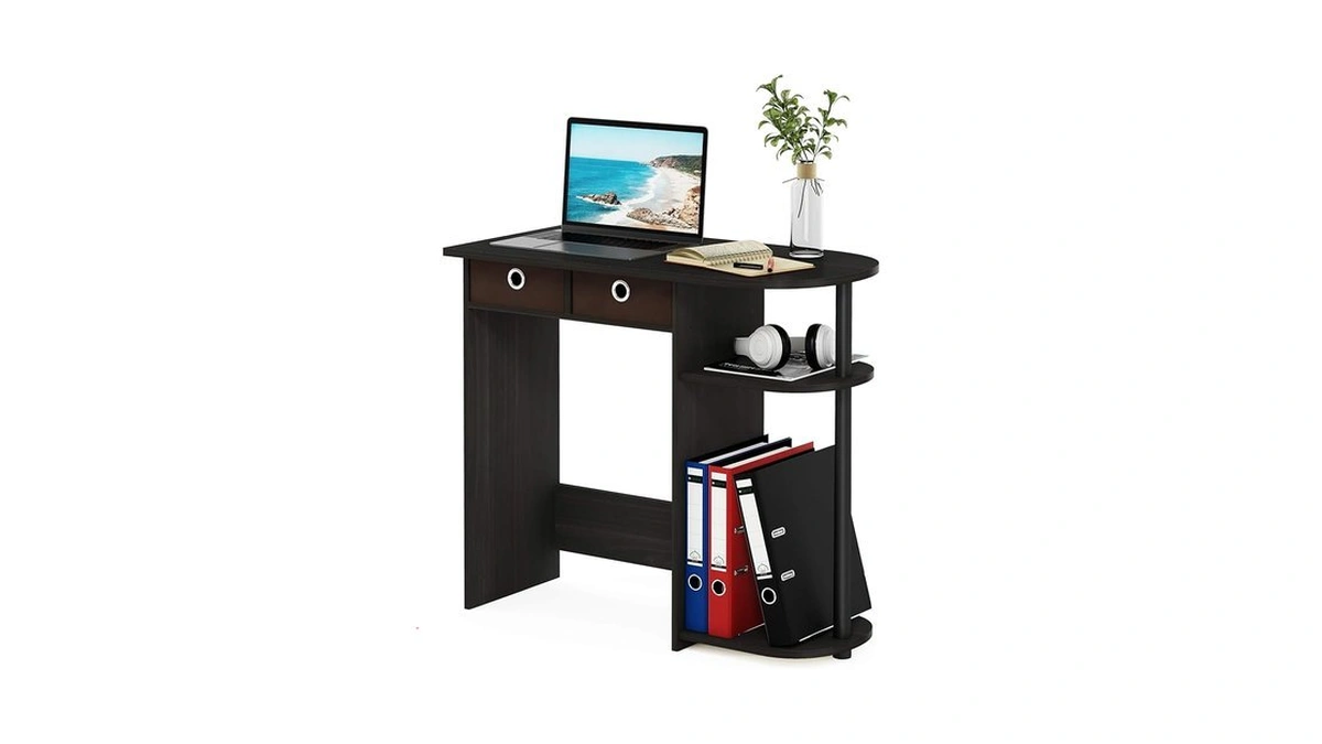 Furinno Go Green Desk, 31.5" Wide Gaming Desk With 2