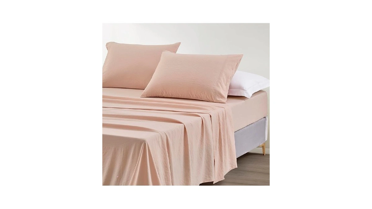 Chezmoi Collection Soft Washed King Bed Sheet Set - 4-piece