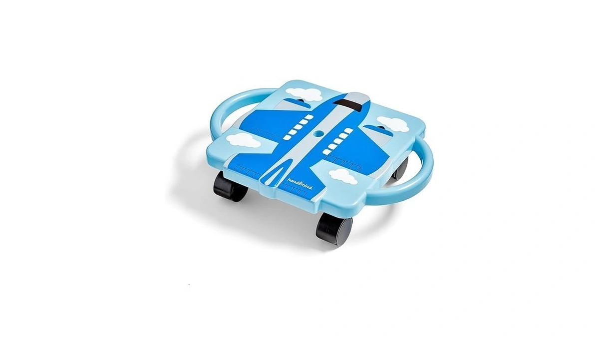 Hand2mind Blue Plane Glider Scooter Board, Floor Scooter Board, Gross