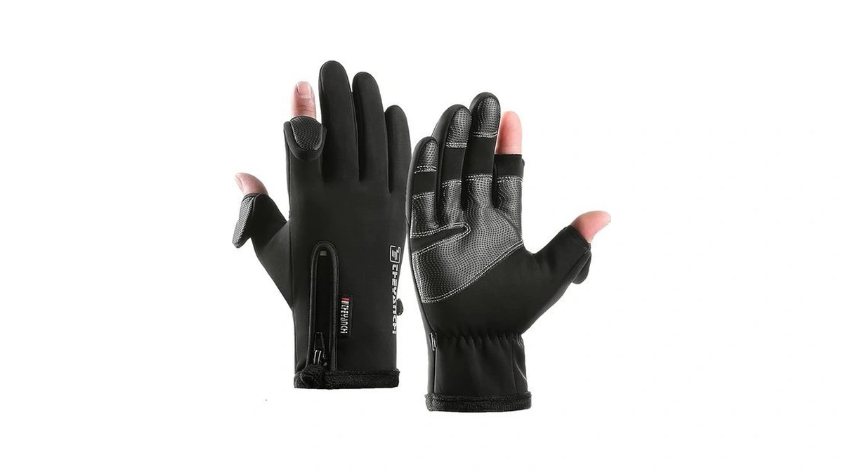 Ljcute Winter Fingerless Fishing Gloves For Men & Women, Cold