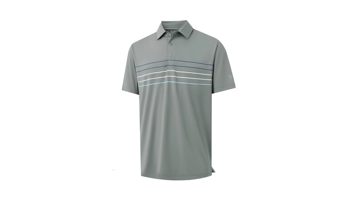 M Maelreg Golf Polo Shirts For Men Chest Striped Print