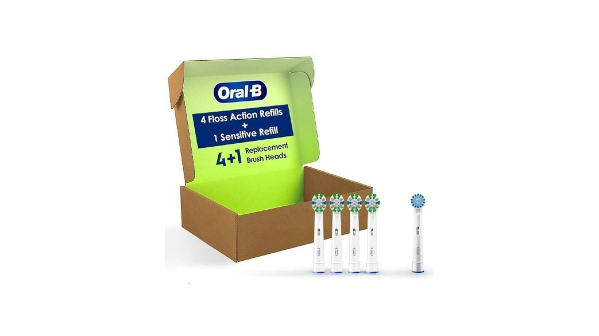 Oral-b Flossaction Electric Toothbrush Replacement Brush Heads, White, 4 Count