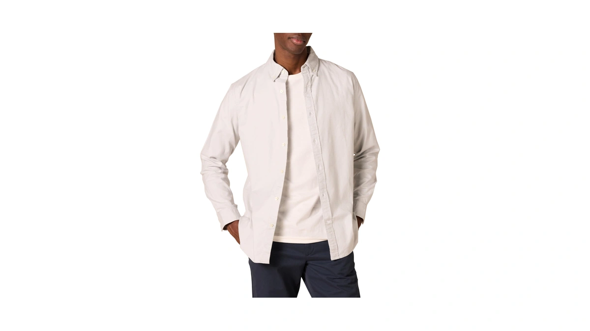Amazon Essentials Men's Long-sleeve Regular-fit Stretch Oxford Shirt (available In