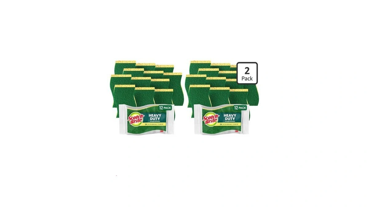Scotch-brite Heavy Duty Scrub Sponges, For Washing Dishes And Cleaning