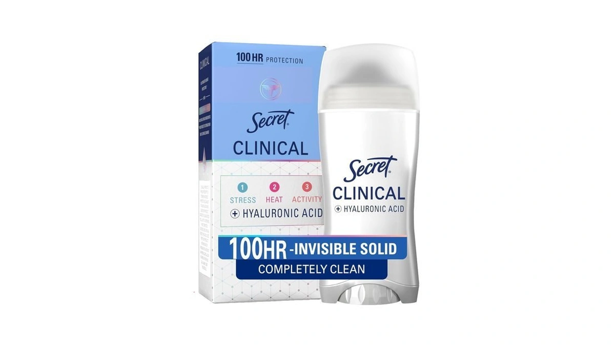 Secret Clinical Strength Invisible Solid Antiperspirant Deodorant For Women, 100hr