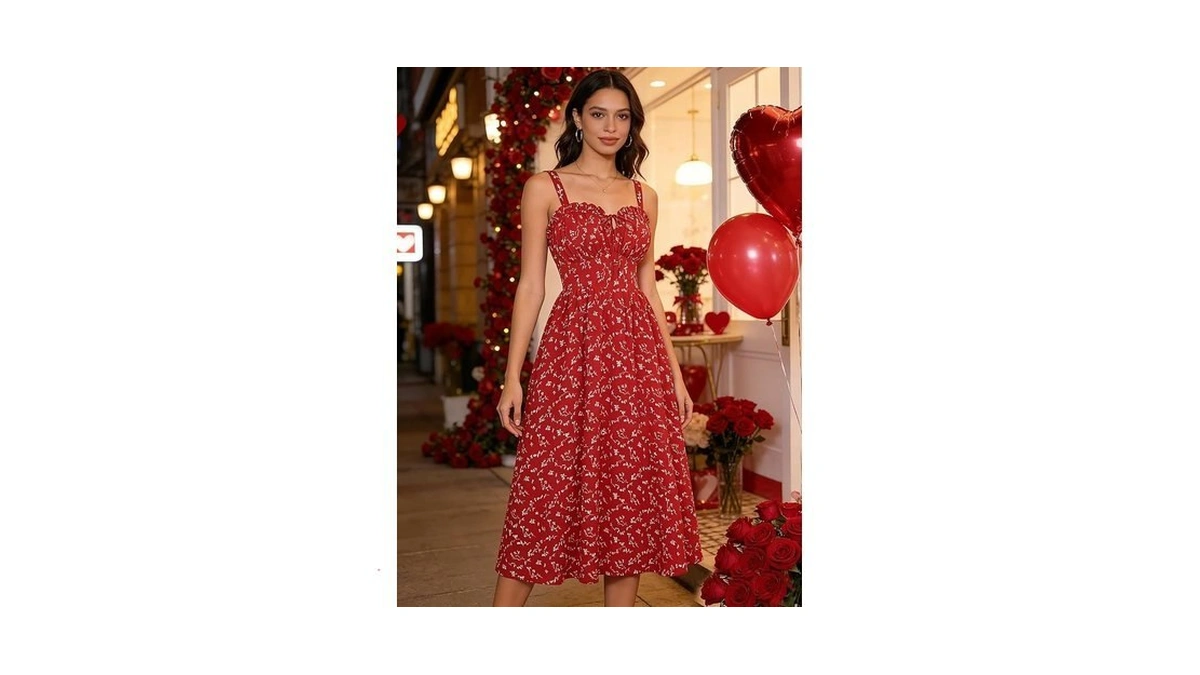 Scarlet Darkness Floral Dresses For Women 2026 Summer Graduate Sundress