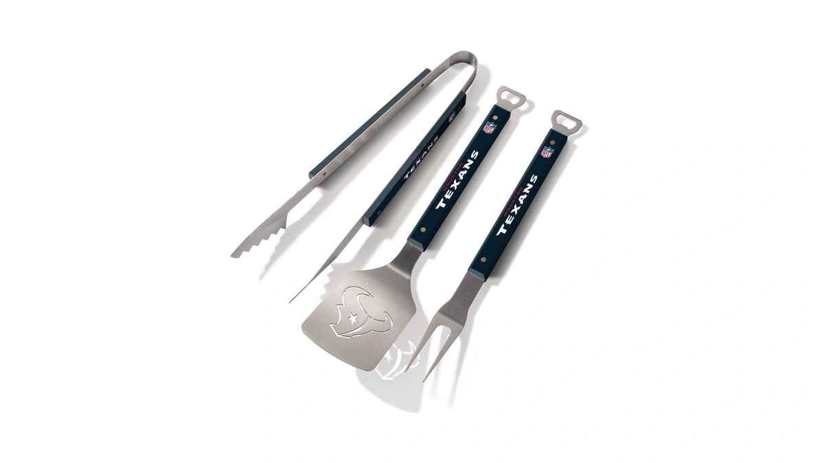 Youthefan Nfl Houston Texans Spirit Series 3-piece Bbq Set Stainless