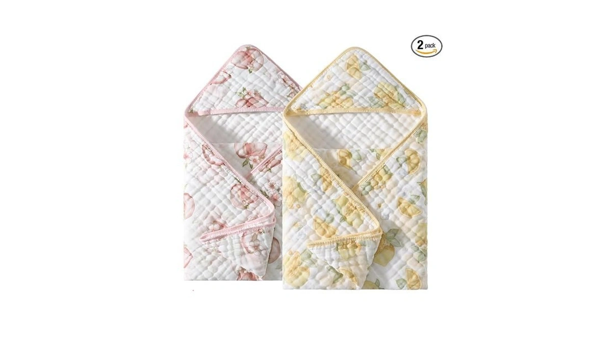 Usbettas Baby Hooded Towel 2 Pack, Ultra Absorbent & Soft