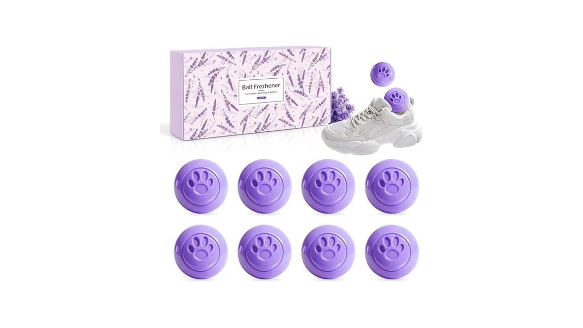 Scentorini Shoe Deodorizer Balls, 8 Pack Lavender Scent Sneaker Deodorizer