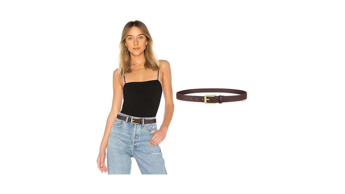 Whippy Casual Leather Belt For Women Skinny Waist Belt Thin