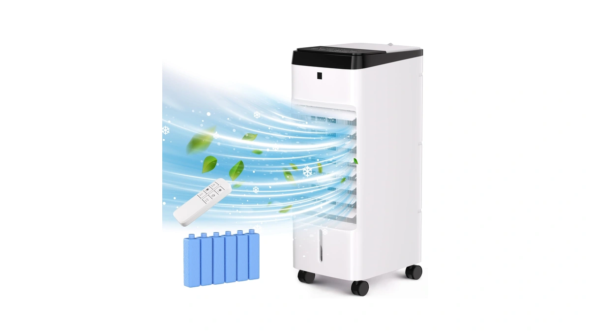 Mepty Swamp Cooler, Windowless Portable Air Conditioners With 120°oscillation, Evaporative