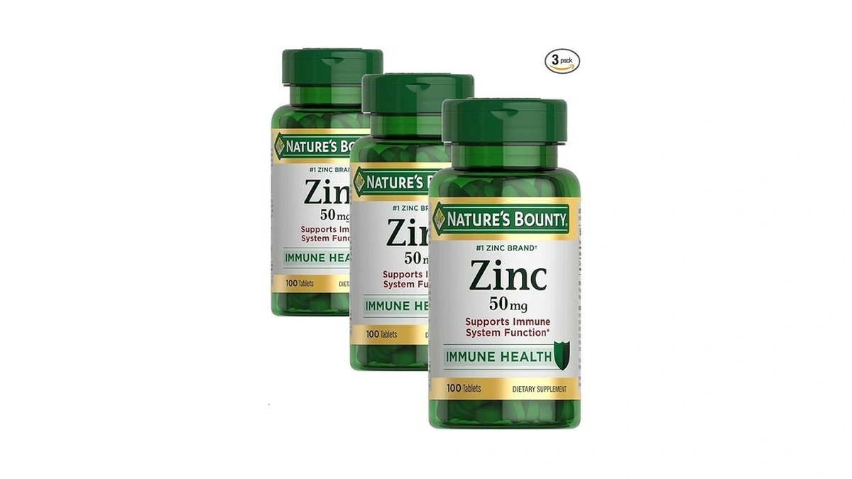 Natureโs Bounty Zinc 50mg Immune System, Skin, & Antioxidant Health