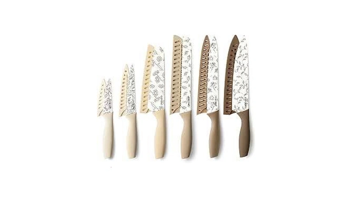 Carote 12pcs Knife Set, Kitchen Knife Set With 6 Blade