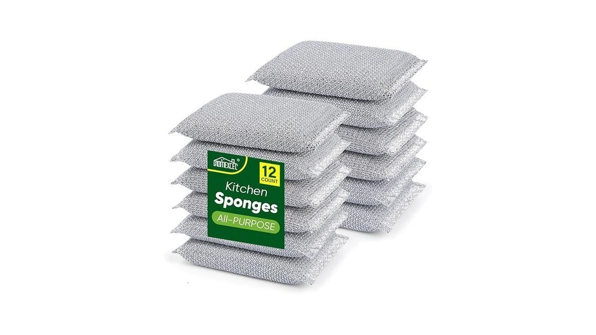 Homexcel All-purpose Sponge Pads 12pk, Non-scratch Dish Sponges Safe For