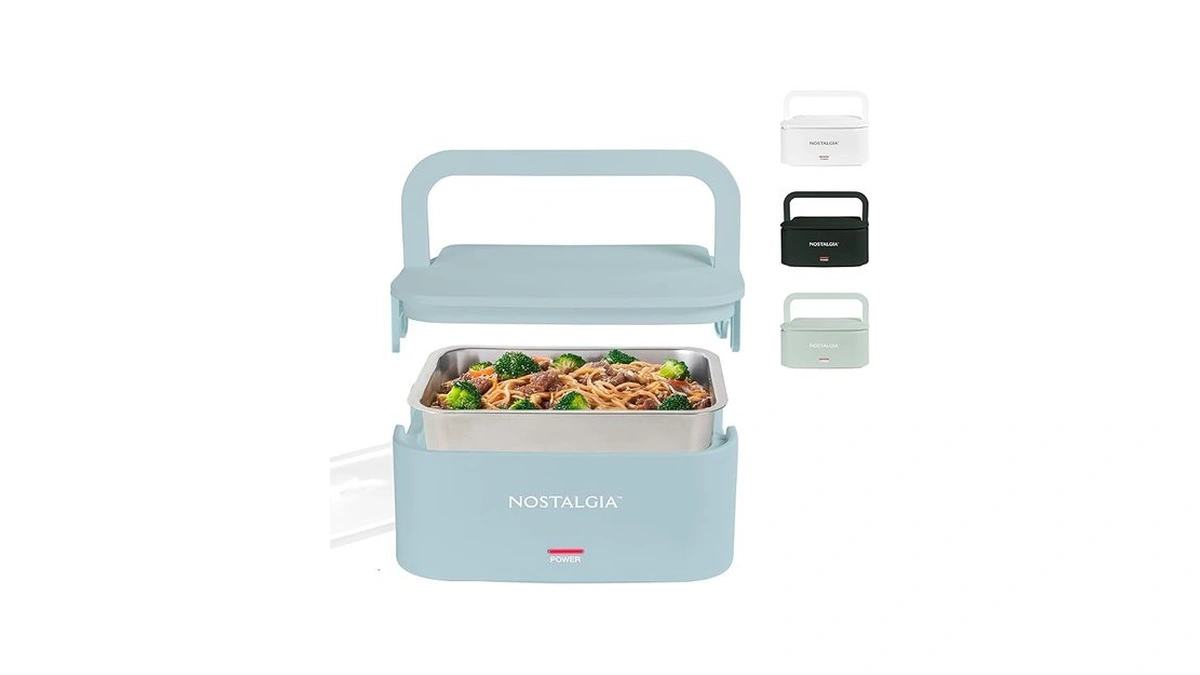 Nostalgia 32-ounce Heated Electric Lunch Box β Travel Size 4