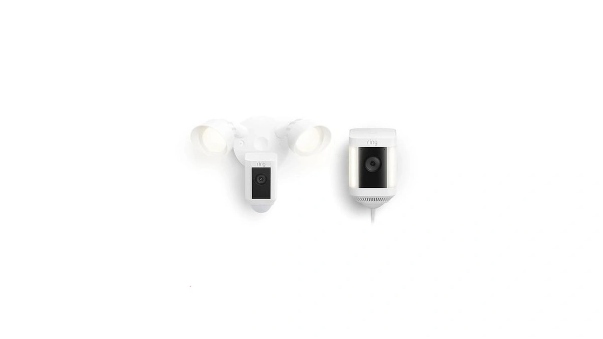 Ring Floodlight Cam Plus With Ring Spotlight Cam Plus, Plug-in