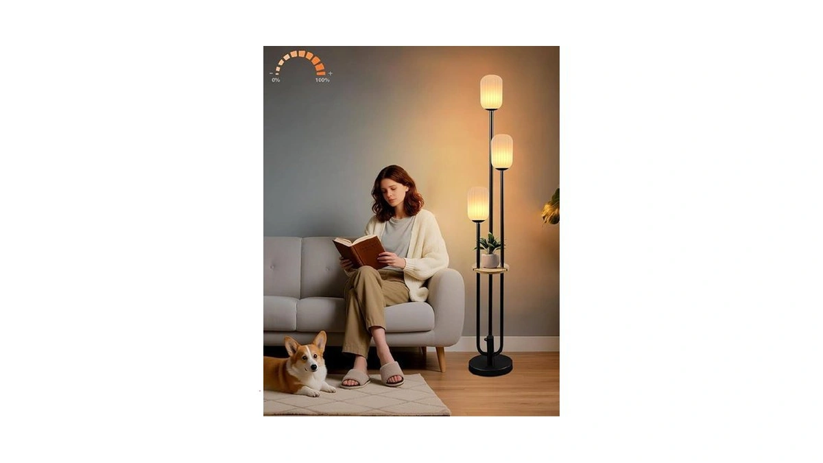 Acohook Floor Lamp For Living Room, Dimmable Vintage Floor Lamp