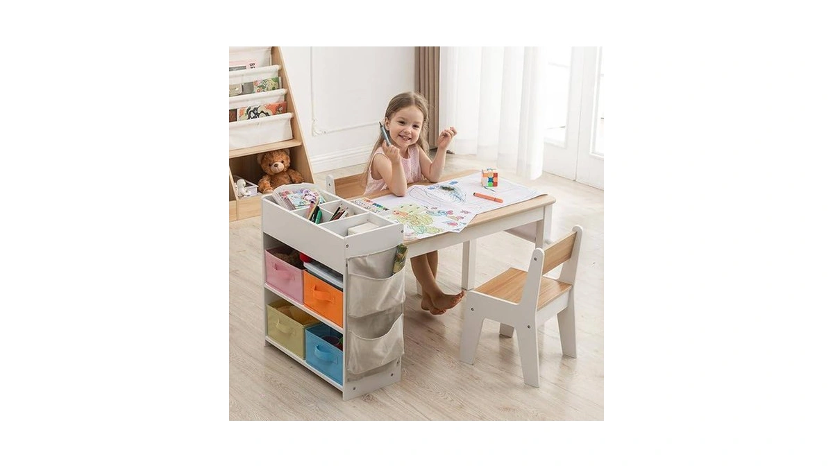 Ikalife Kids Art Table And Chair - Toddler Craft Table