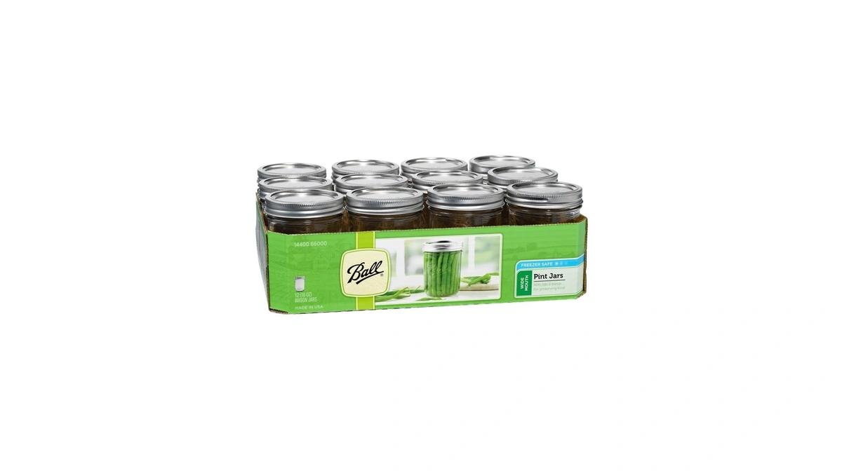 Ball Wide Mouth Pint 16-ounce Glass Mason Jar With Lids