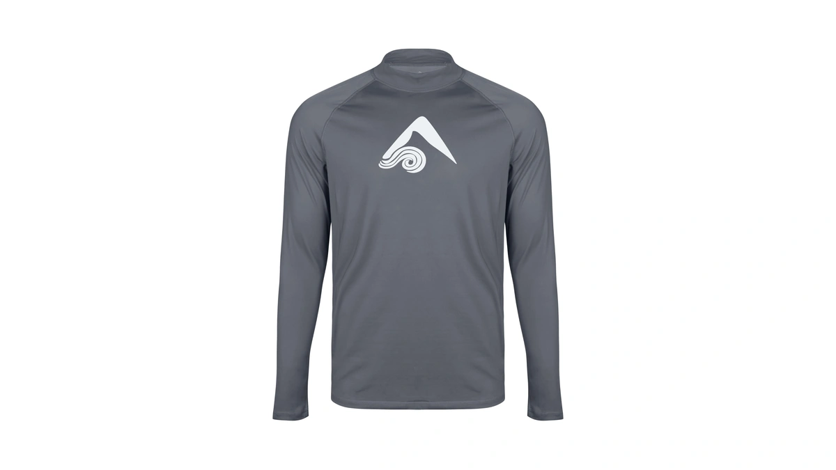 Kanu Surf Boy's Platinum Long-sleeve Rashguard, Charcoal, X-small (6)