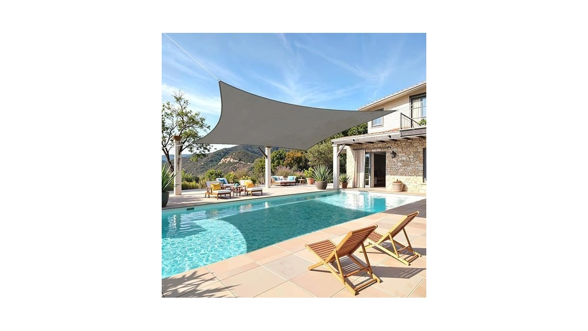 Tastictotes Rectangle Sun Shade Sail - 8' X 10', 95%