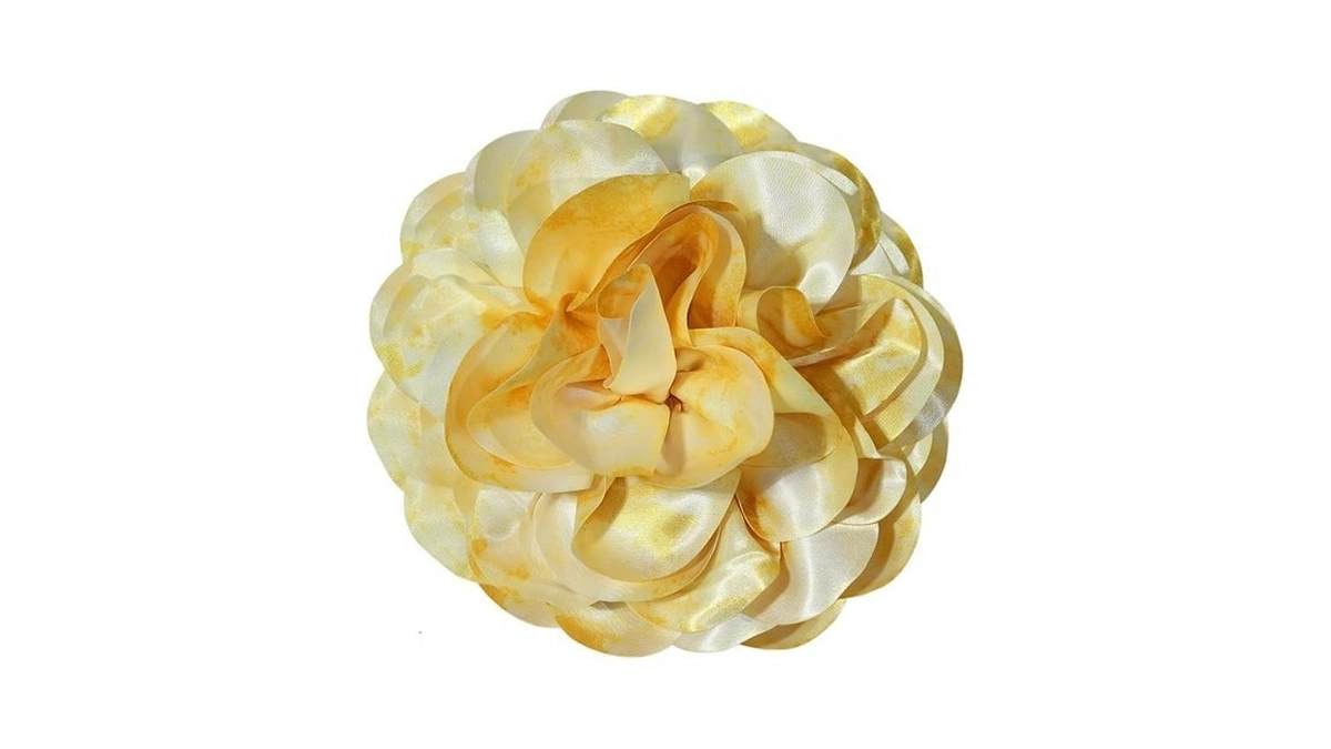 Big Flower Dainty Satin Fabric Rose Flower Brooches Large Rose
