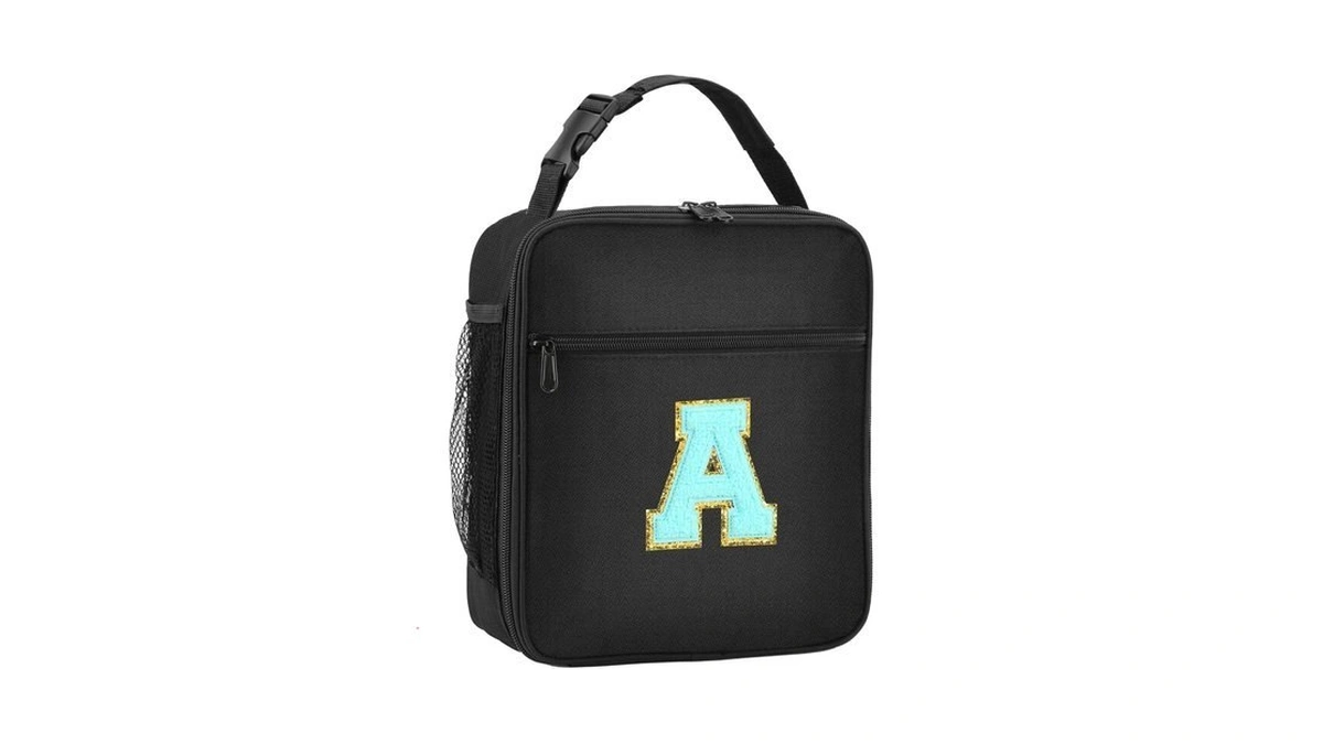 Initial Insulated Lunch Bag, Lunch Box With Initial Letter Patch
