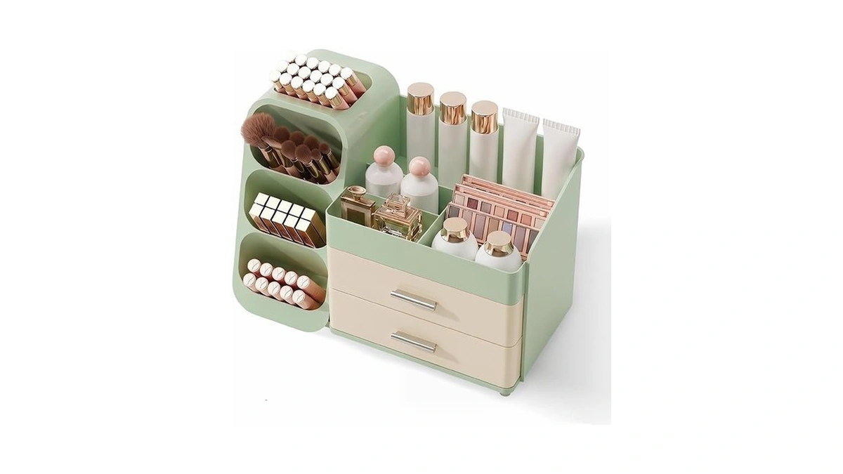 Booklov Makeup Organizer For Vanity, Large Capacity Cosmetic Display Case