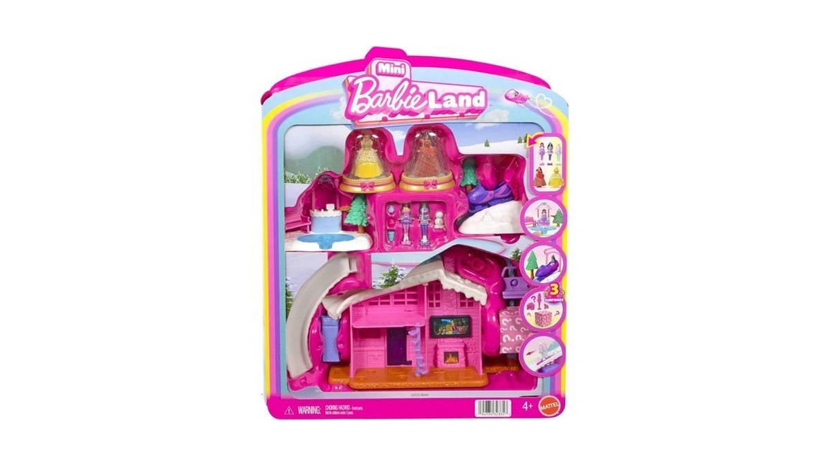 Barbie Mini Barbieland Bundle Including 2 Holiday Dolls, 3 Snow