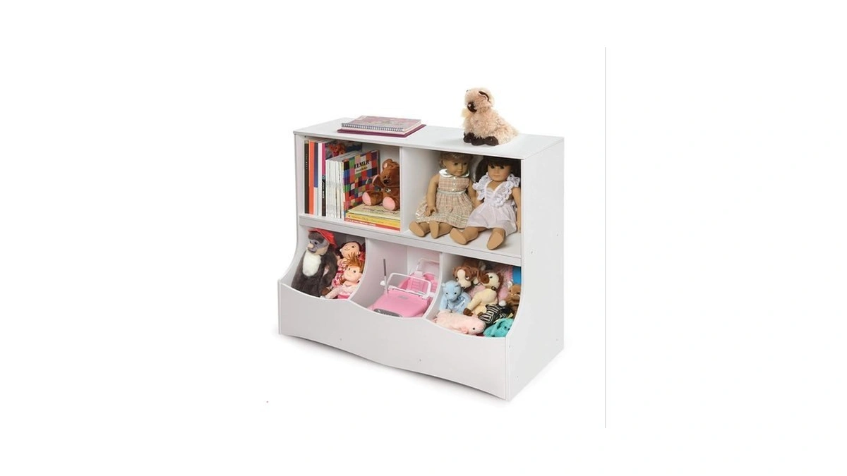 Badger Basket Multi-bin Storage Cubby For Kids - Toy Organizer