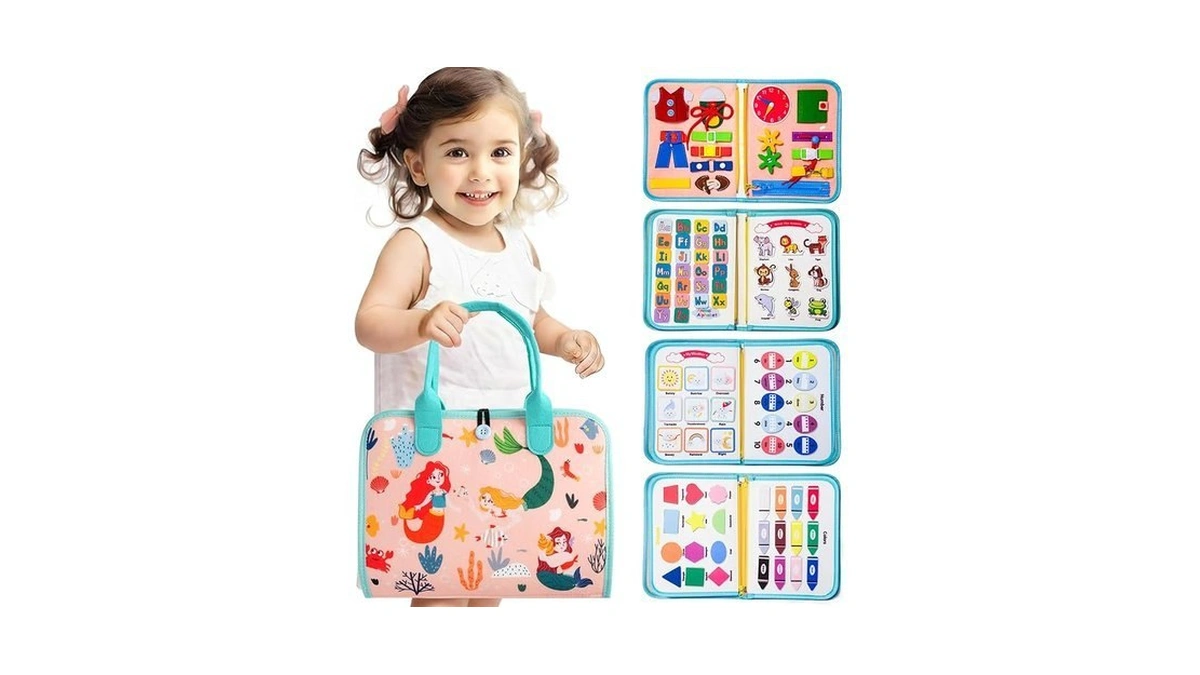 Teefrye Toddler Busy Board Montessori Toys For Toddlers 1-3 Year
