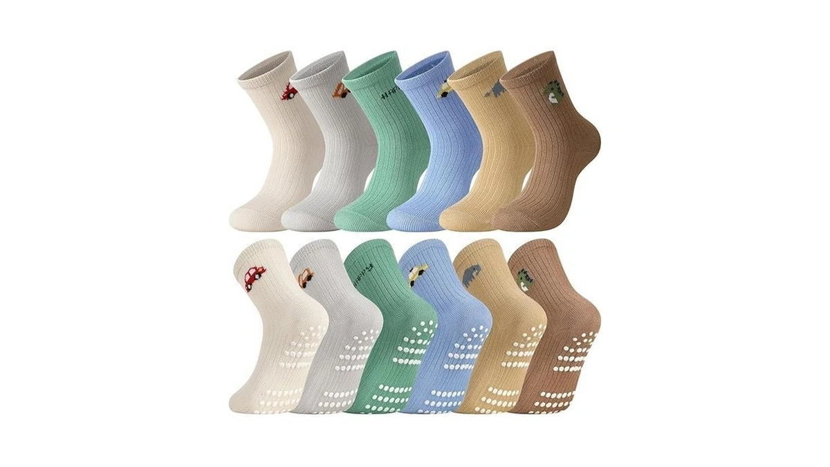 Amazon : Scenicamp 6 Pairs Baby Crew Socks Toddle