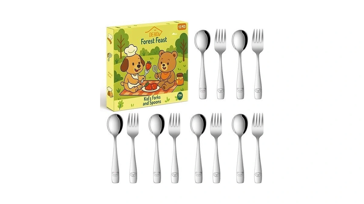 Dehov Toddler Eating Utensils Set,set Of 12 Food Grade Stainless