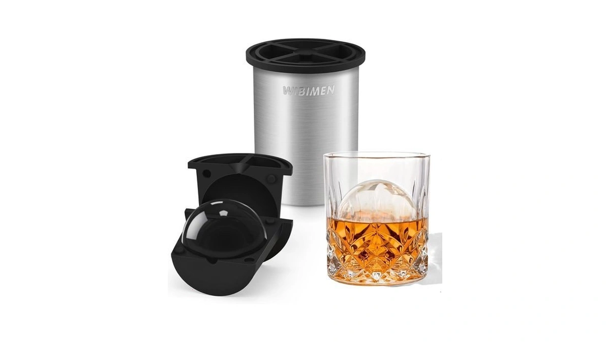 Clear Ice Cube Maker - 2.5" Ball - Stainless Steel