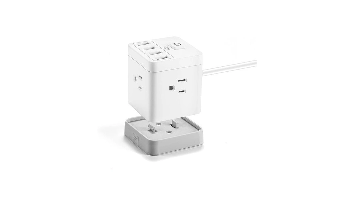 Kmc Surge Protector Power Strip, Cube Portable Power Outlet With