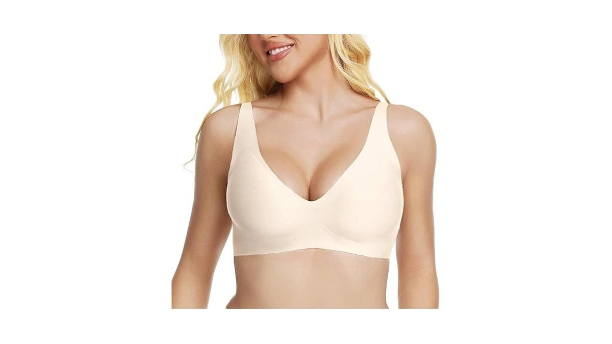Jelly Wireless Bra For Women Deep V Push Up Seamless
