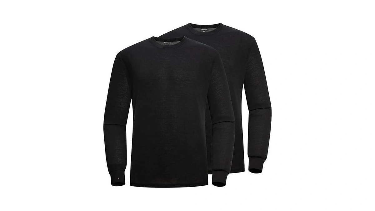 Protectx High Visibility Black Long Shirts, 2 Pack Quick-dry Reflective