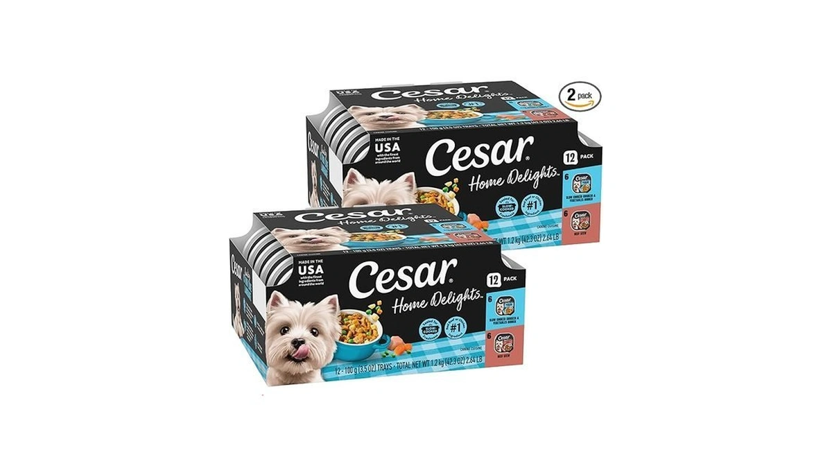 Cesar Home Delights Adult Wet Dog Food, Slow Cooked Chicken