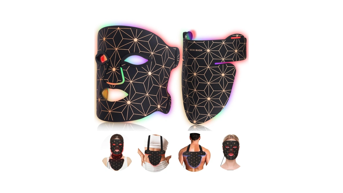 Red Light Therapy For Face And Neck, 8 Colors Led