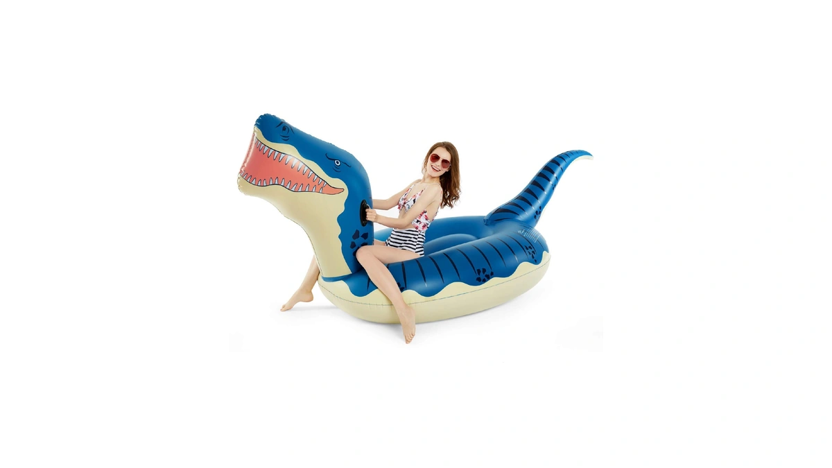 Jasonwell Inflatable Dinosaur Swimming Pool Float For Kids Boys Girls