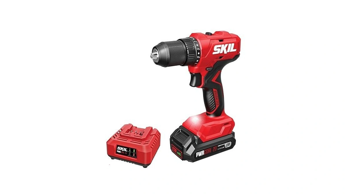 Skil Pwr Core 20 Brushless 20v 1/2-inch Drill Driver Kit,