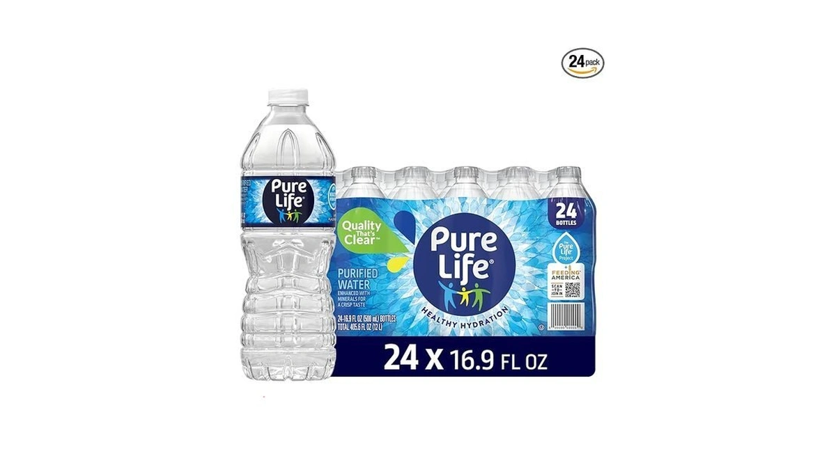 Pure Life Purified Water Bottles, 24 Pack - Still Bottled